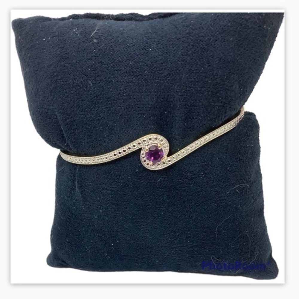 - Natural Purple amethyst 7.50” bracelet